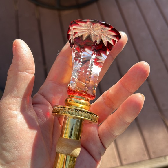 RARE authentic Faberge ruby red bottle stopper - Picture 6 of 14